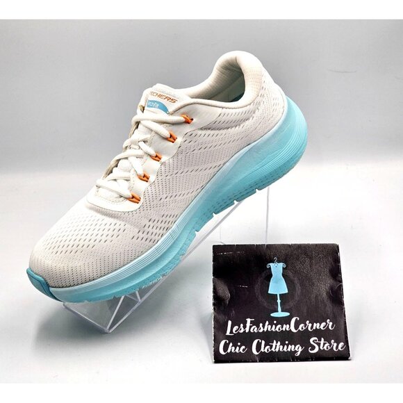 Skechers Men's White & Aqua Arch Fit 2 Athletic Running Sneakers Size 8.5 2904 - Picture 13 of 16
